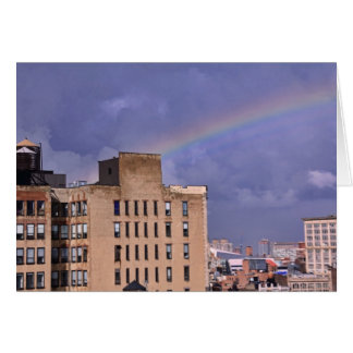 A rainbow over NYC's East River after a storm