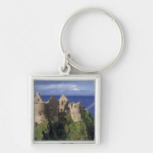 A rainbow strikes mediaeval Dunluce Castle on Key Ring