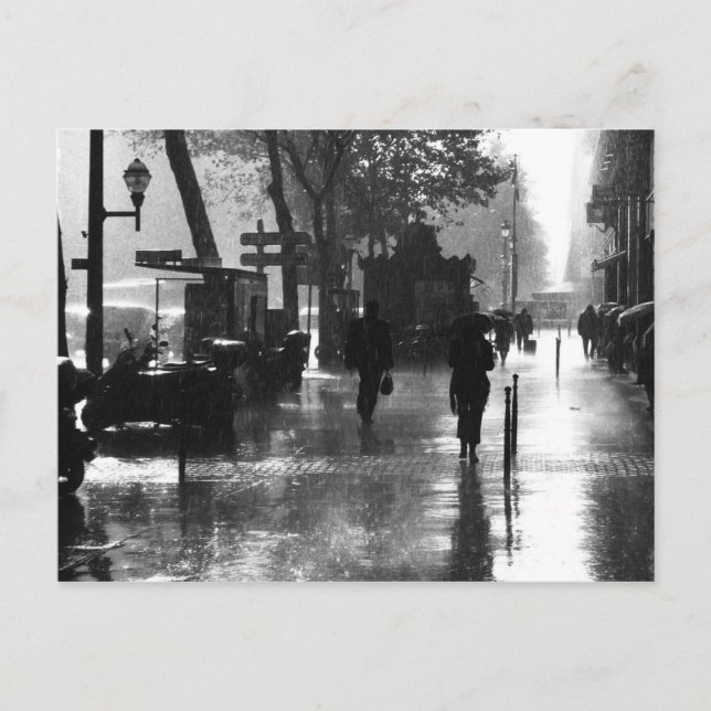 A rainy day in Paris Postcard (Front)