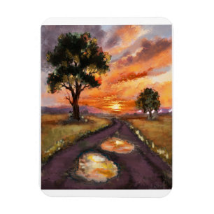 A rainy evening sunset. magnet