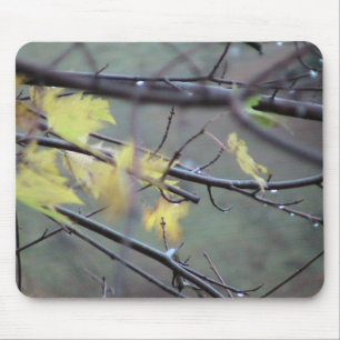 A Rainy Morning In Autumn (Fall) With A Light Bree Mouse Pad