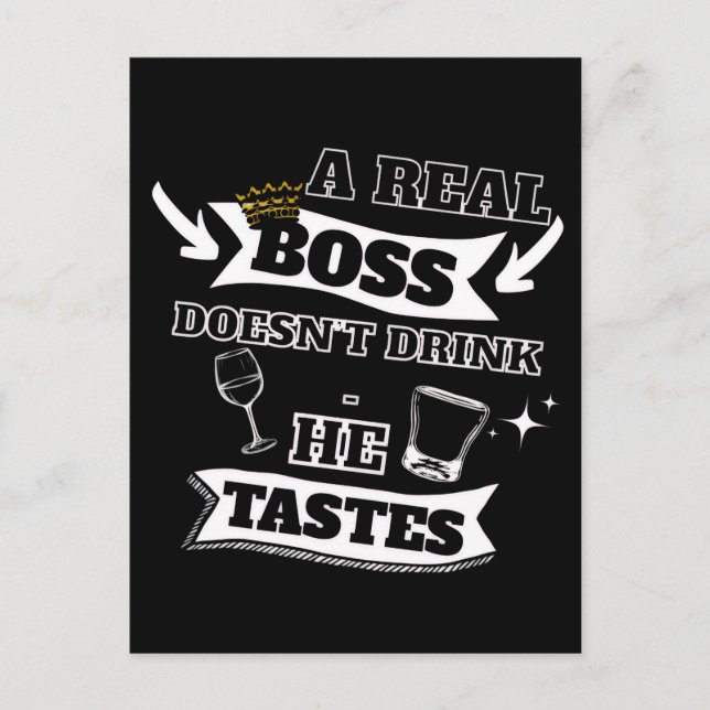A Real Boss Quote  Postcard (Front)