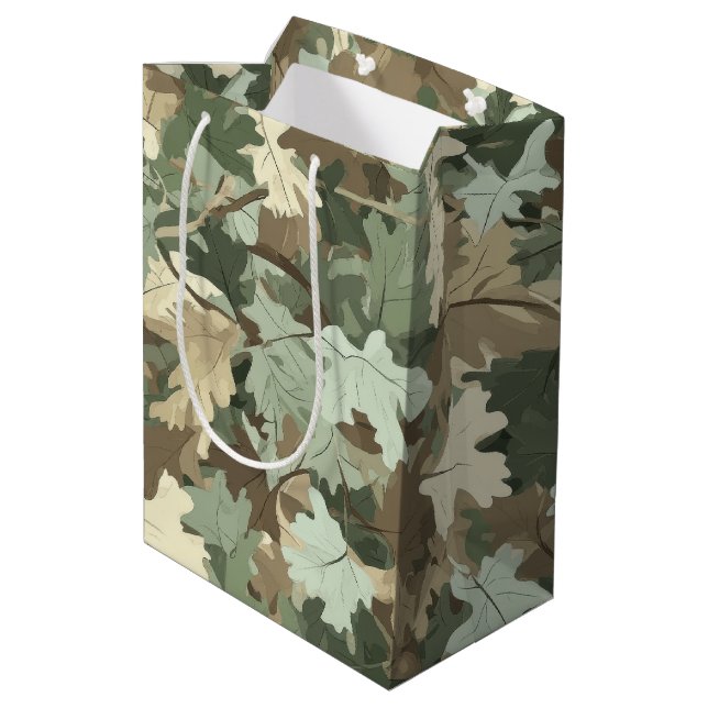 A Realistic Camo Design Series #3 Medium Gift Bag (Back Angled)