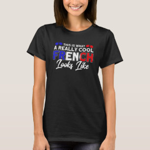 A Really Cool French Looks Like Flag Roots France T-Shirt