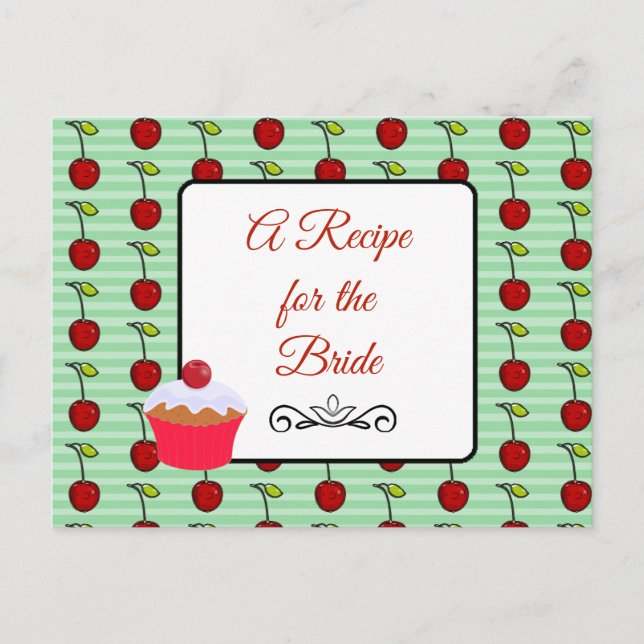 A Recipe For the Bride Wedding Recipe Card (Front)