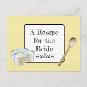 A Recipe For the Bride Wedding Recipe Card