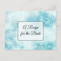 A Recipe For the Bride Wedding Recipe Card