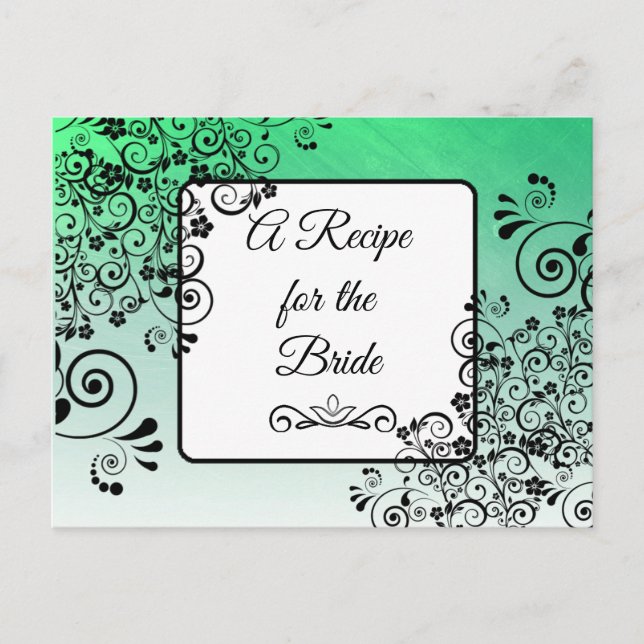 A Recipe For the Bride Wedding Recipe Card (Front)