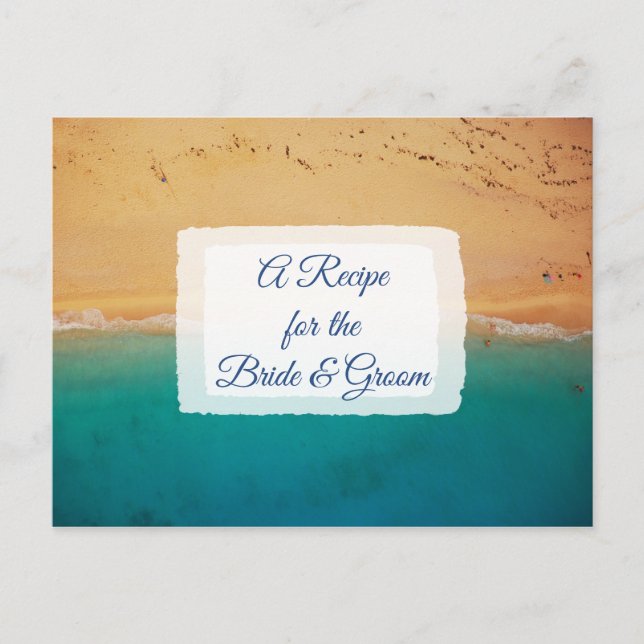 A Recipe For the Bride Wedding Recipe Card (Front)