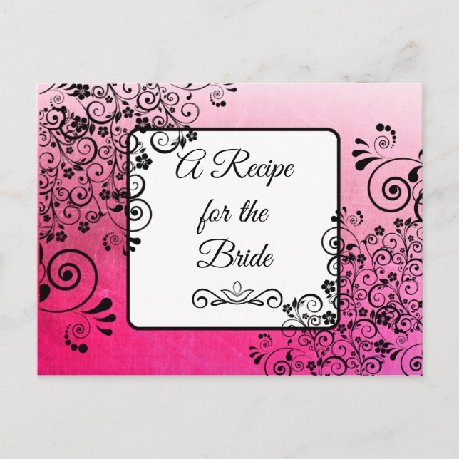 A Recipe For the Bride Wedding Recipe Card (Front)