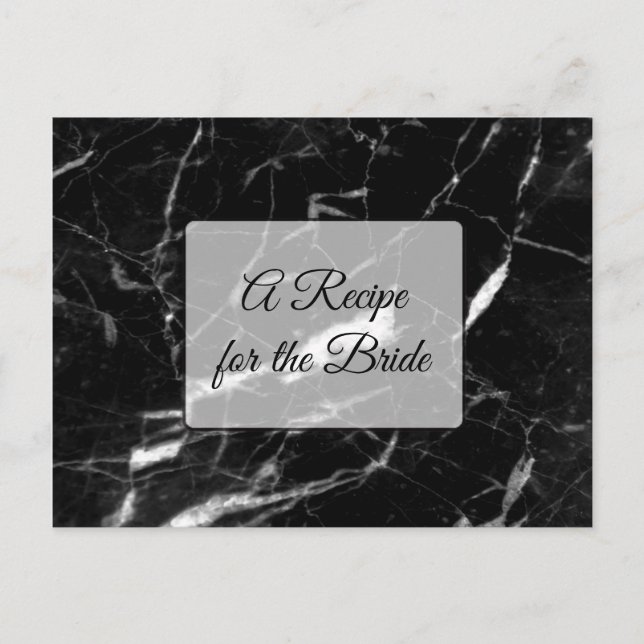 A Recipe For the Bride Wedding Recipe Card (Front)