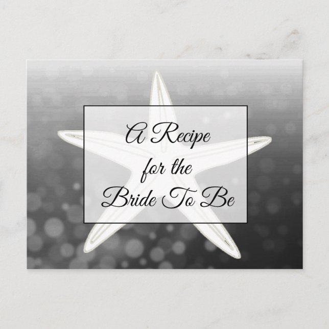 A Recipe For the Bride Wedding Recipe Card (Front)