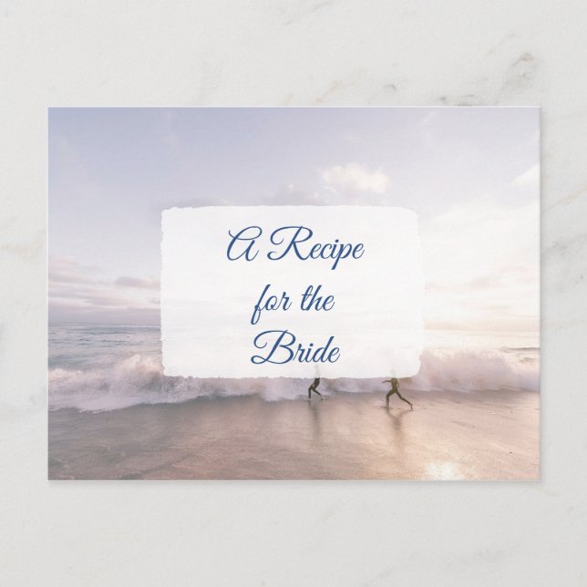 A Recipe For the Bride Wedding Recipe Card (Front)