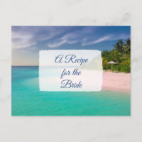 A Recipe For the Bride Wedding Recipe Card