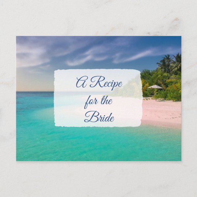 A Recipe For the Bride Wedding Recipe Card (Front)