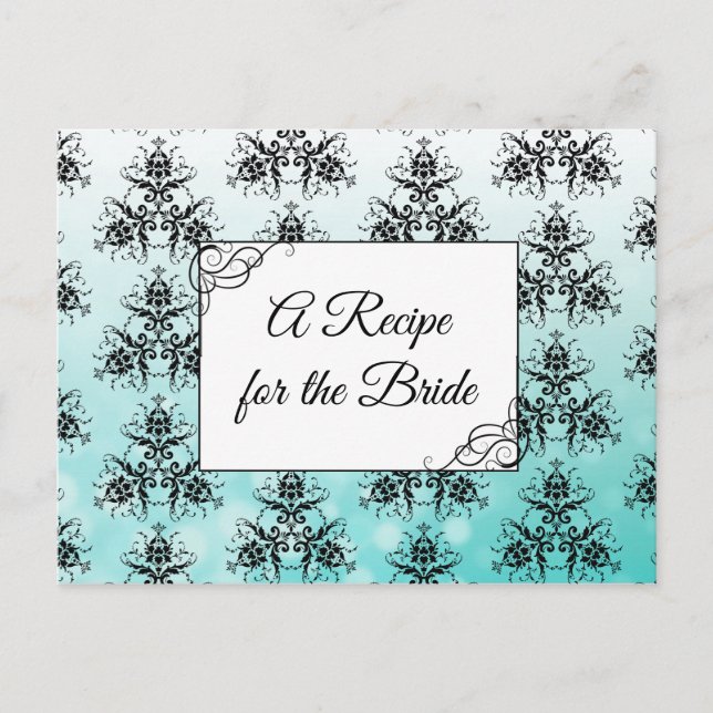 A Recipe For the Bride Wedding Recipe Card (Front)