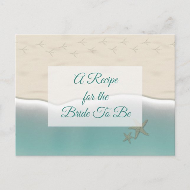 A Recipe For the Bride Wedding Recipe Card (Front)