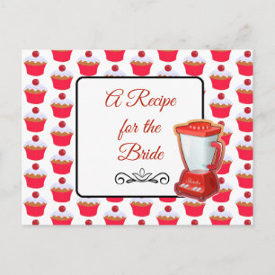 A Recipe For the Bride Wedding Recipe Card