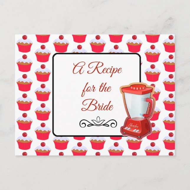 A Recipe For the Bride Wedding Recipe Card (Front)