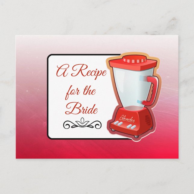 A Recipe For the Bride Wedding Recipe Card (Front)
