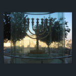 A reconstruction of the menorah of the temple poster<br><div class="desc">A reconstruction of the menorah of the temple created by temple institute. (Introduces in the stairs from the jewish quarter to the western wall)</div>