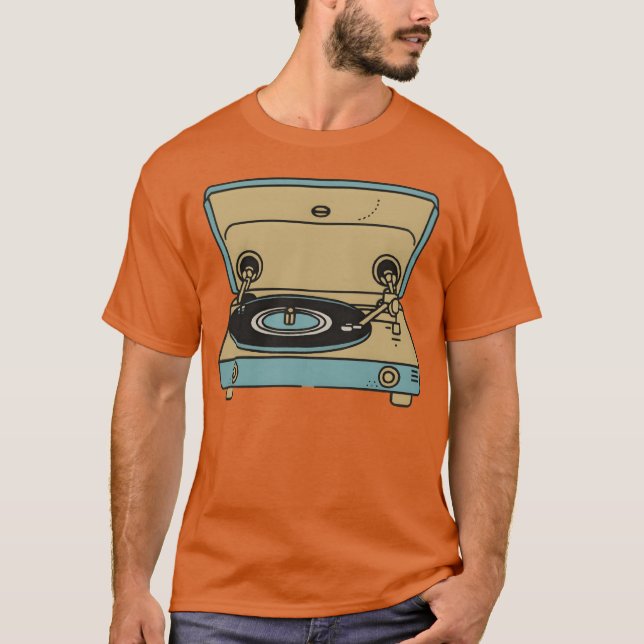 A record player retro T-Shirt (Front)