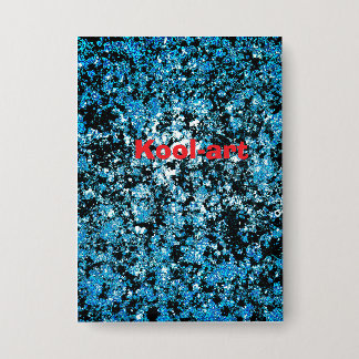 A rectangle pin with image of my abstract artwork.