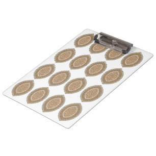 A rectangular rug with an intricate geometric moti clipboard