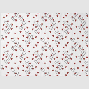 A Red and Black Valentine Design Series 7 Tissue Paper