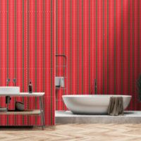 a red and green striped background