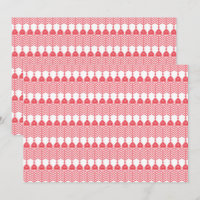 A red and pink geometric pattern featuring interlo