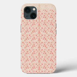a red and white background with a pattern iPhone 13 case