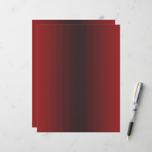 a red and white background with small white dots (Front/Back In Situ)