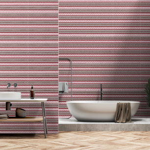 a red and white striped pattern wallpaper