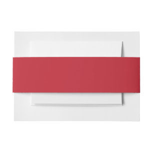 a red background with a invitation belly band