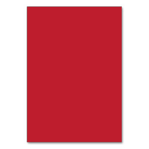 a red background with a table number