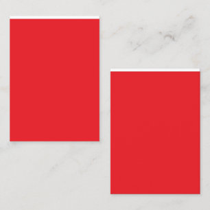 a red background with a white border business card