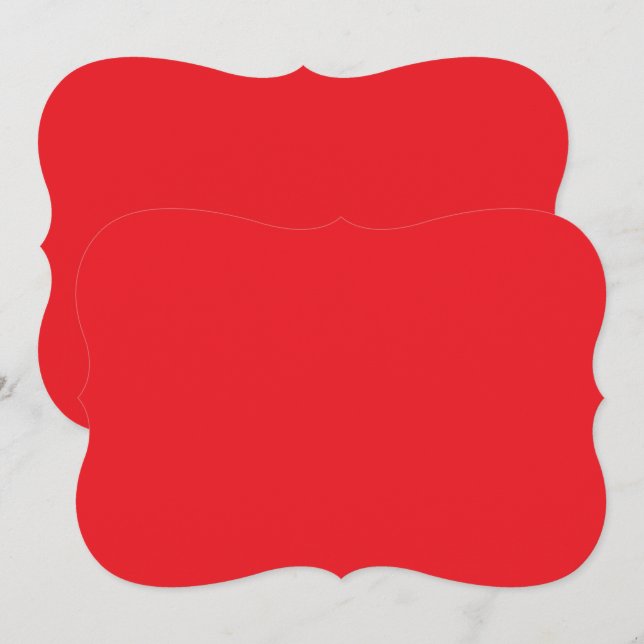 a red background with a white border card (Front/Back)
