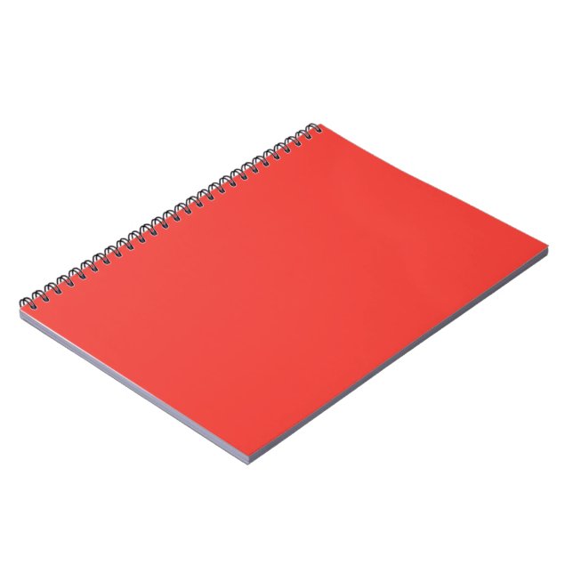 a red background with a white border notebook (Left Side)
