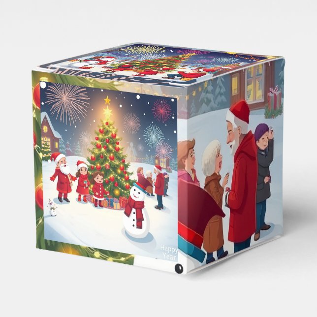 A Red-Crafted Holiday Celebration: Christmas and N Favour Box (Front Side)