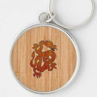 A red Dragon on Bamboo like Key Ring