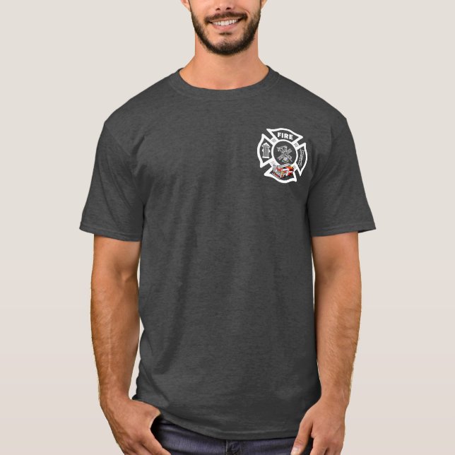A Red Fire Truck Rescue T-Shirt (Front)
