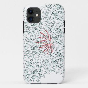 a red flower on a black background Case-Mate iPhone case