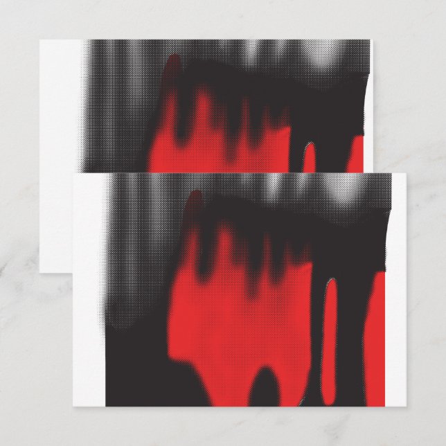 A red graphic design featuring bold geometric shap thank you card (Front/Back)