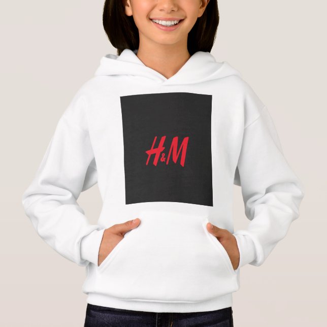 a red h and m logo on a black background (Front)