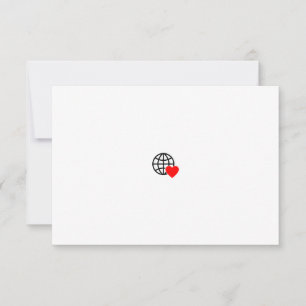 A red heart symbol created with smooth, bold lines card