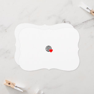 A red heart symbol created with smooth, bold lines card