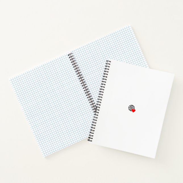A red heart symbol created with smooth, bold lines notebook (Inside)