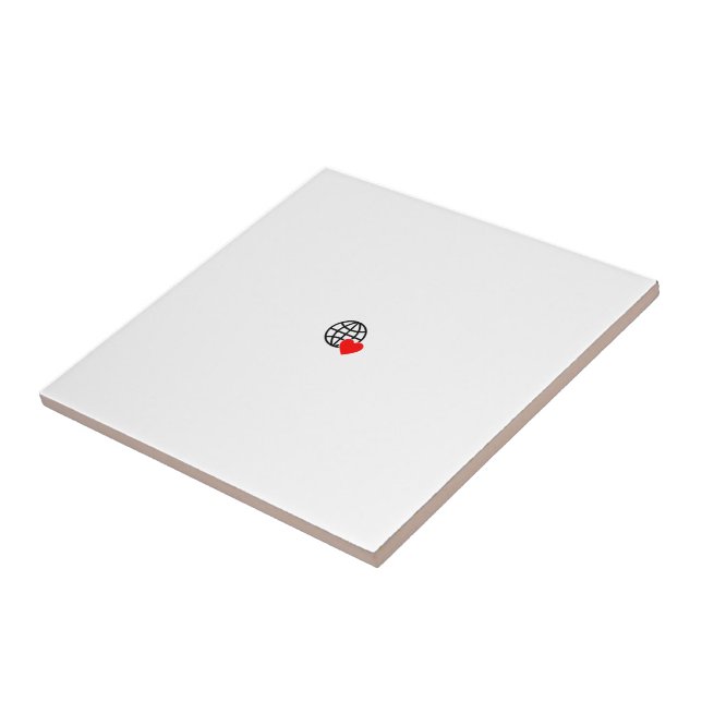 A red heart symbol created with smooth, bold lines tile (Side)