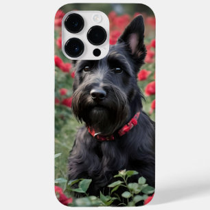 "A Red Rose for the Black Scottish Terrier" Case-Mate iPhone 14 Pro Max Case